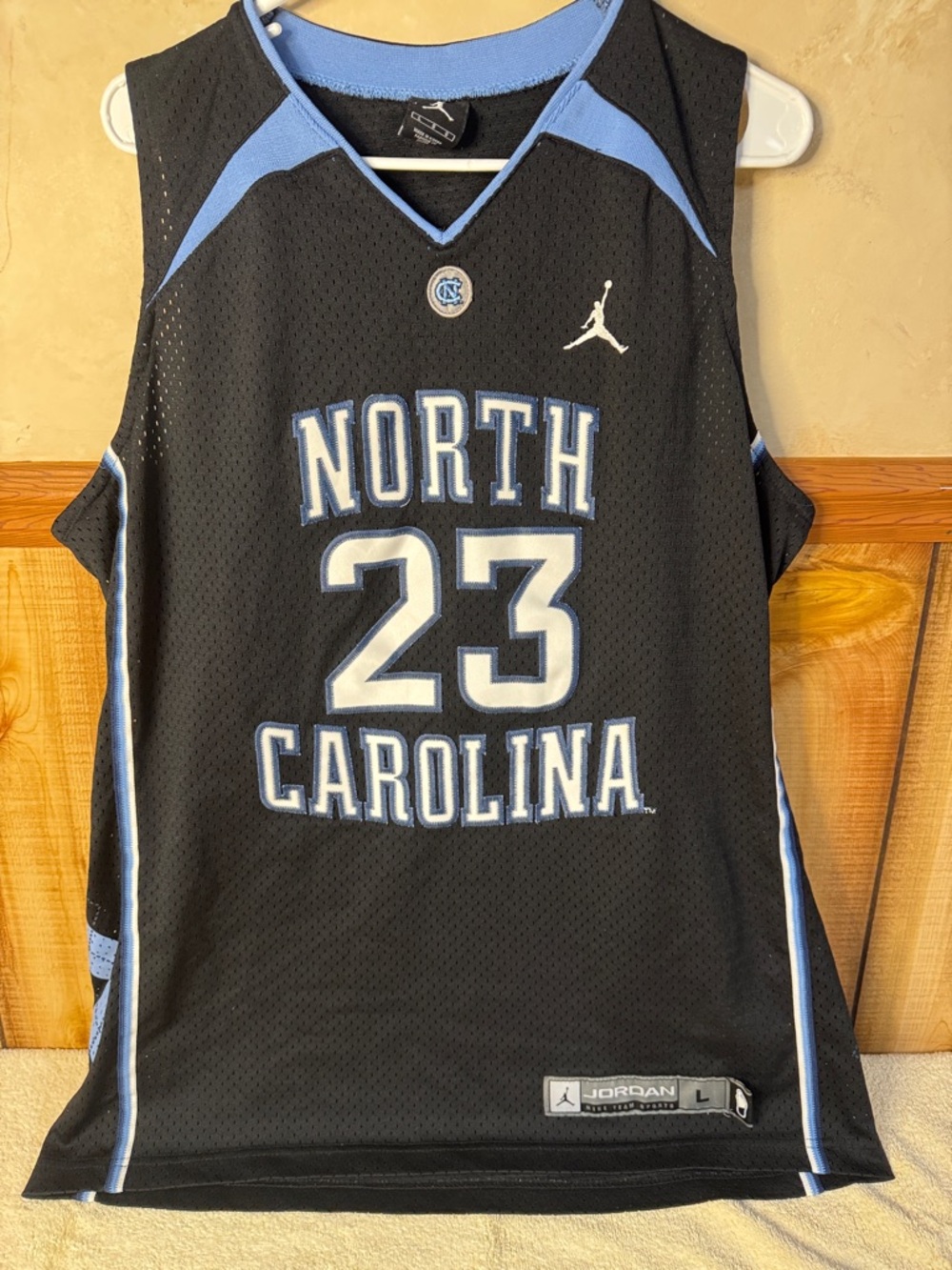 Vintage HTF Jordan North Carolina #23 Jersey in Black and Carolina Blue